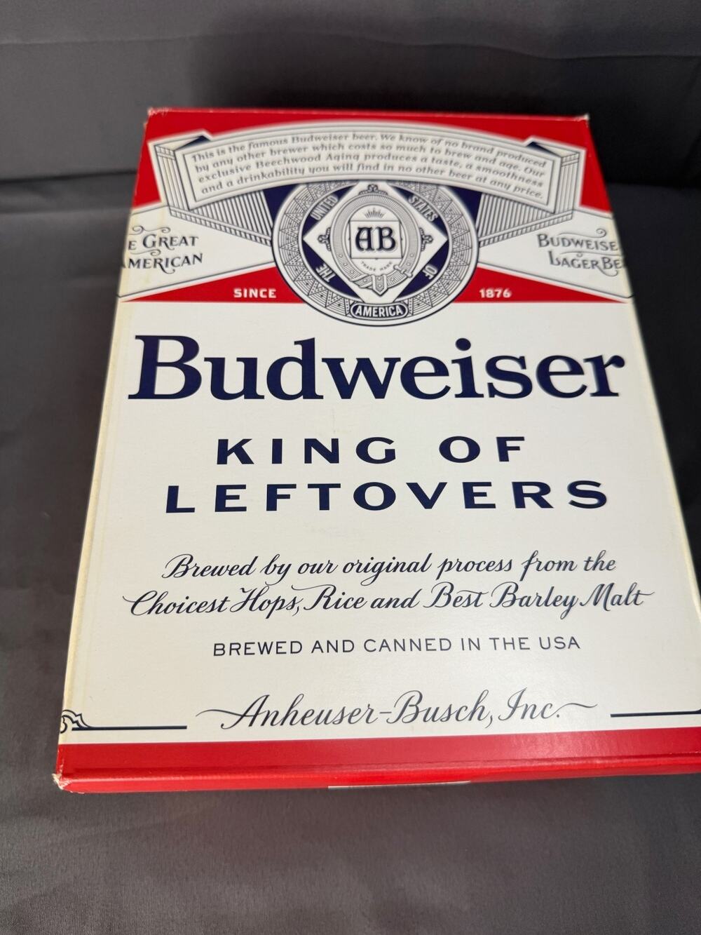 NEW Budweiser King Of Beers Leftovers Locking Konclusive Stash Storage Box NIB